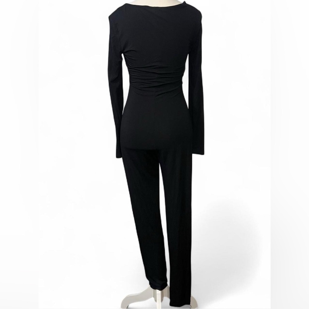 SHEIN Black Long Sleeve Bodycon Jumpsuit One Piece Catsuit‎ Loungewear Medium - Picture 3 of 7